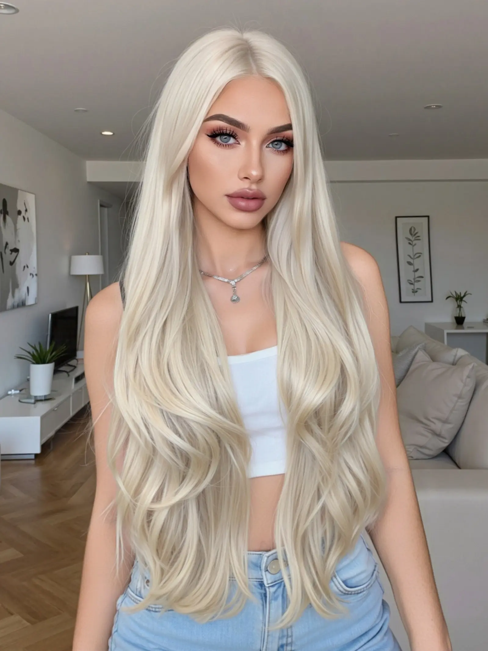 Women's Wig, Synthetic Hair Wigs, Premium Fiber Wigs, 32 Inch Heat Resistant Fiber Wig, Long Curly No Bangs, Natural Look, Suitable for Daily and Party Use, Curled Synthetic Wig, Durable Design