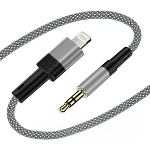 for iPhone Lightning to 3.5mm Audio Cord 6FT,Aux Audio Cable Jack Cord Lightning Compatible with iPhone 14/14 Pro Max/13/12/12 Pro/12 Pro Max/11 Pro/XR,Aux Cord for Home Stereo Car Speaker Headphone
