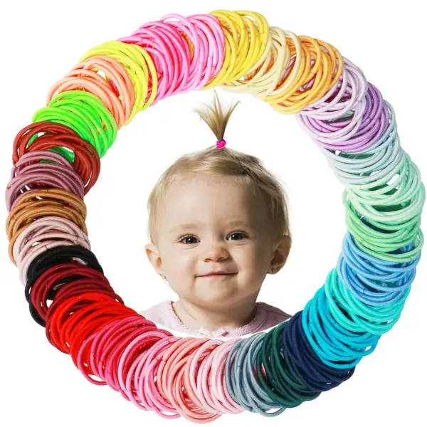 Halloween Special! 200PCS No Crease Hair Ties – Elastic Ponytail Holders for Baby Girls, Infants & Toddlers | Hair Accessories for Kids
