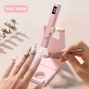 Mini portable LED nail light, equipped with digital display, USB rechargeable lithium battery, compact design, suitable for home and travel, is the perfect gift for nail care, Nail Dryer Lamp