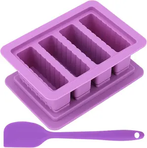Silicone Butter Mold Butter Molds Tray with Lid Large Butter Maker with Food Grade Silicone Spatulas Rectangle Container Brownies