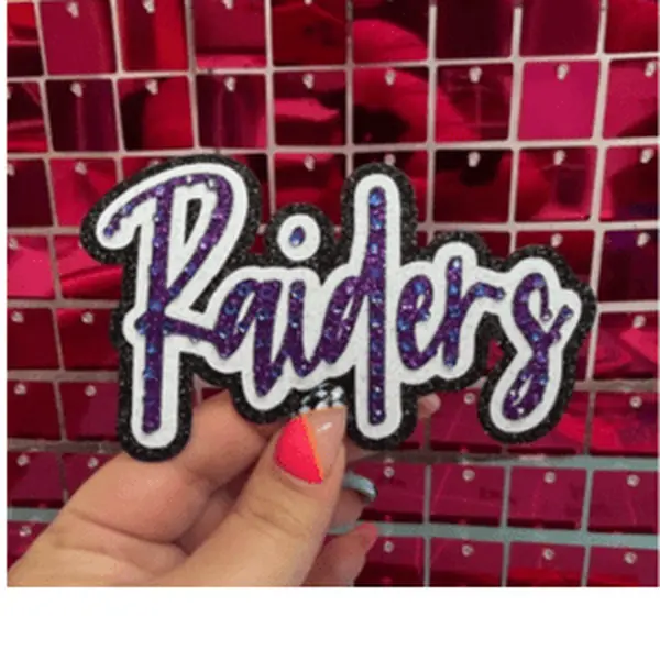 Raiders Rhinestone Iron On Patch