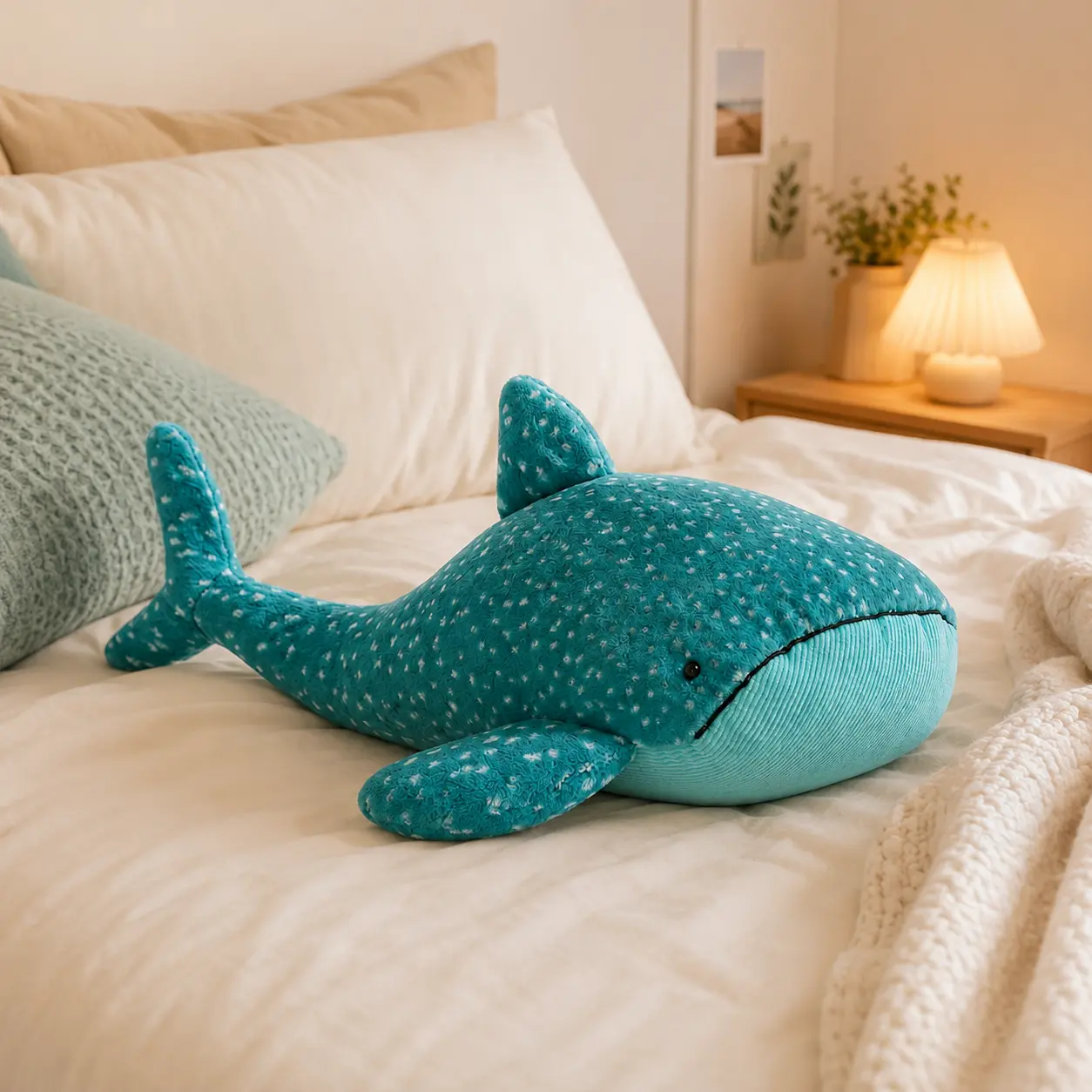 JELLYCAT Cute Whale Shark Plush – Soft Stuffed Sea Animal Pillow Gift