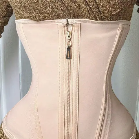 Women's Top High Latex Underbust Waist Trainer Shapewear - 1Pc Adjustable Zip + Hook & Eye Belt Cincher Corset, Tummy Control, Breathable Compression, Workout Support, Do Not Iron