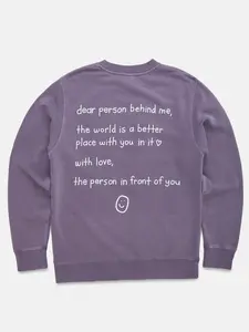 Dear Person Behind Me Crewneck - Vintage Purple