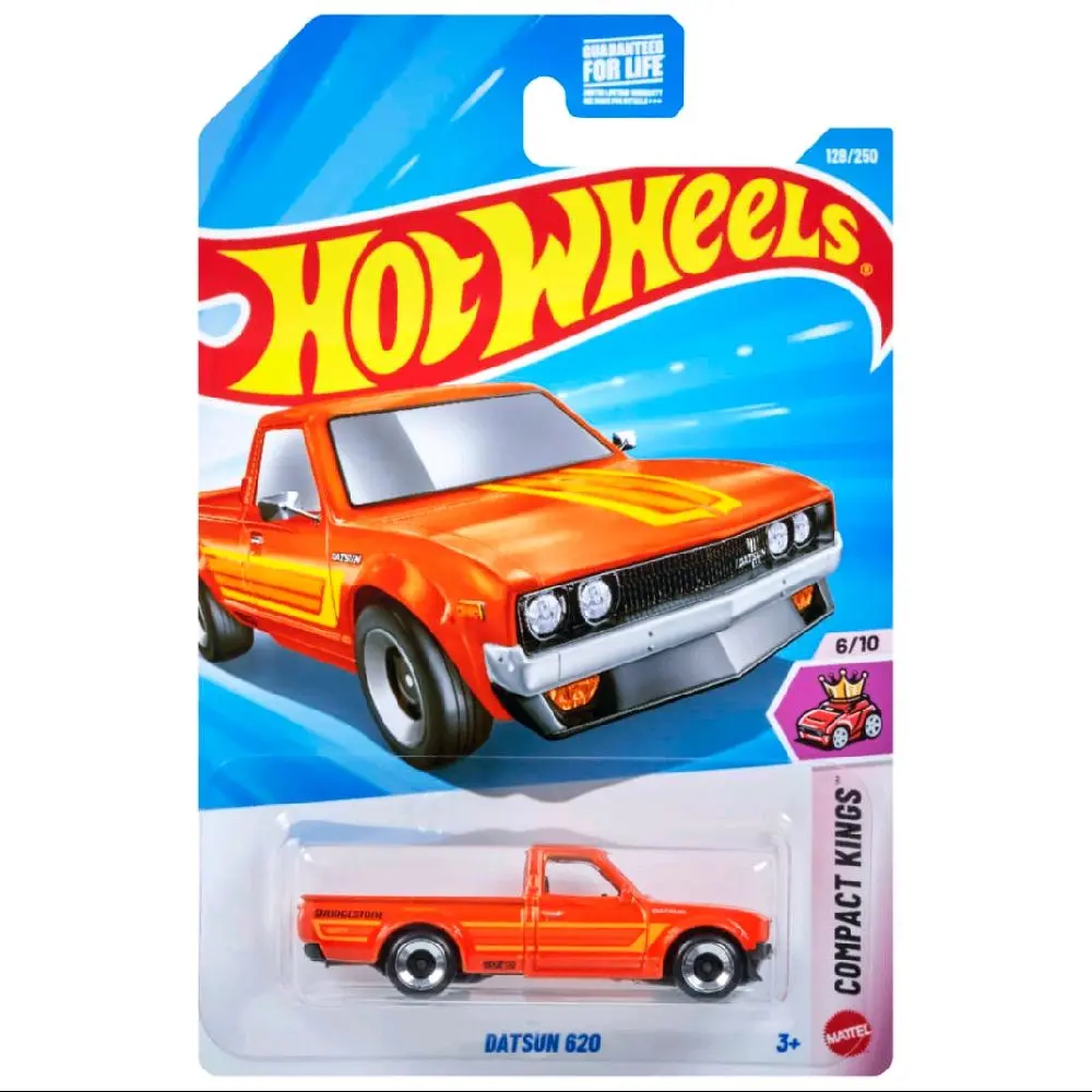 Hot Wheels Datsun 620 Compact Kings Orange Diecast Pickup Truck - Collectible Model Car, Toy Vehicle, Mini Car Diecast Toy, Classic Truck Collectible, Diecast Car Truck