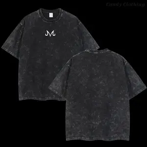 Retro Vintage Limited MAJIN VEGETA M Anime Washed Tee Unisex Oversize Anime Manga Acid Washed Lightweight Cotton T-Shirt Gift For Anime Fan Clothing Menswear Soft Top Classic Oversized