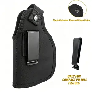 Red Dot Laser Holster - Ambidextrous Snap Closure, Black Nylon Tactical Holster for Pistols with Optic & Light Attachment, Secure & Comfortable Carry for Hunting, Fishing, and Outdoor Activities, Gun Holster, Hunting Gear, Sleek Design Carabiners