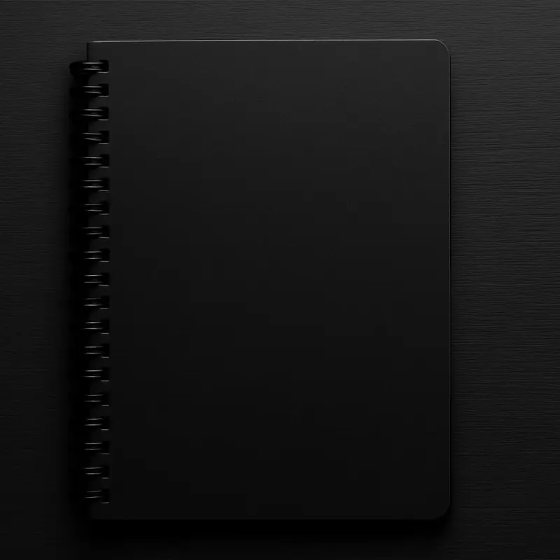 2 Pack A5 Unlined Notebooks 100 Pages Spiral Notebook Blank Sketchbook Pad Soft Cover 8.3x5.5 Inches 50 Sheets for School Office Travel Black