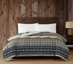 Mossy Oak Rock Ledge Creek Stripe King Comforter