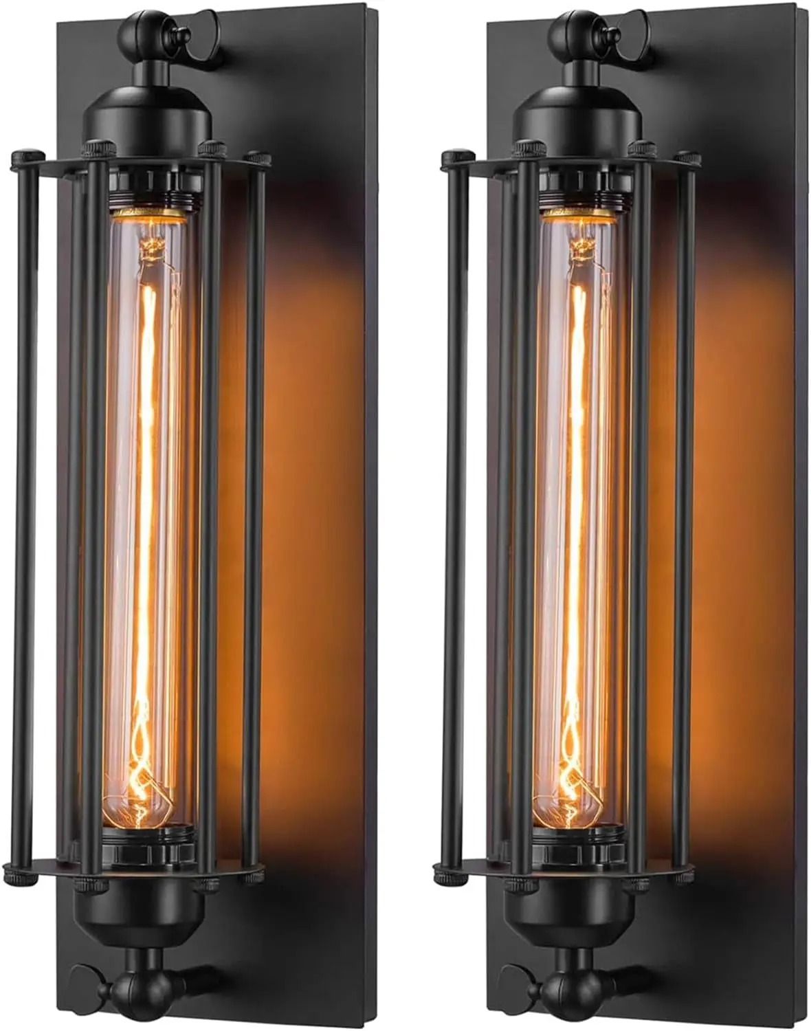 Industrial Black Wall Sconces Antique Light Fixtures-2 pack