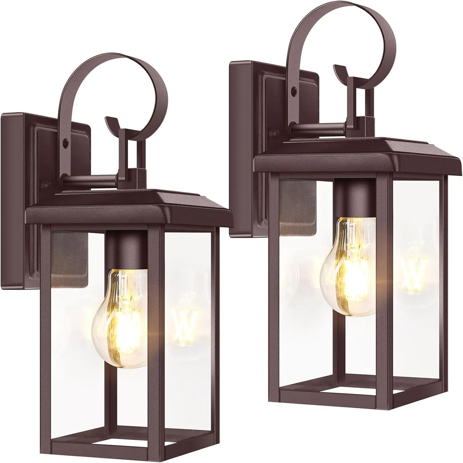 2-Pack 12.8in Outdoor Wall Light Fixtures, Exterior Lighting Fixtures Wall Mount, Waterproof Porch Lights Outdoor Wall Sconces Lanterns, Modern Outside Lights for House Front Door Garage