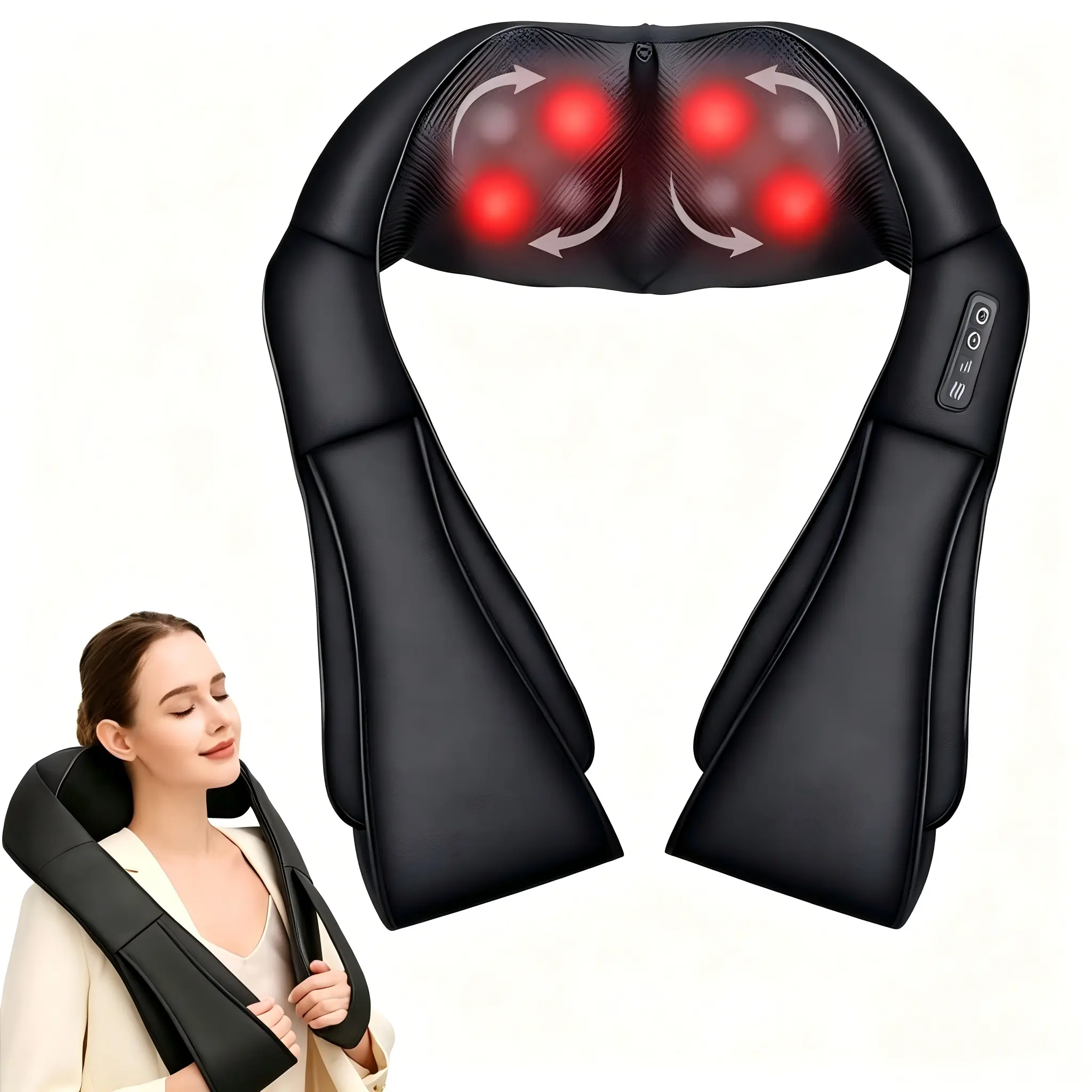 Shiatsu Neck and Back Massager with Heat for Pain Relief Deep Tissue, Gifts for Mom Wife Women Her, Dad Men Him