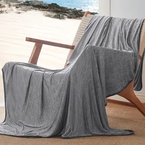 Cooling Blanket, Soft Lightweight Breathable Reversible Throw for Bed, Sofa, Couch, Travel, Camping and Office, Summer Cooling Blankets