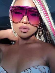 Unisex Street Style Tinted Lens Flat Top Eyeglasses, Punk Style Shield Eyeglasses for Everyday Use, Fashion Eyeglasses for Travel & Party