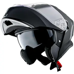New Rechargeable LED Tail Light Motorcycle Helmet LEDX90 Matt Black Modular Full Face Dual Visor Sun Shield