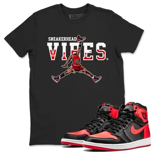 Unisex T-shirt To Match Sneakers  Jordan 1 Satin Bred - Sneakerhead Vibes. 100% Cotton for Casual Wear. Comfortable Summer Unisex T-Shirt to match Jordan Sneaker. Streetwear Style. urban outfitters