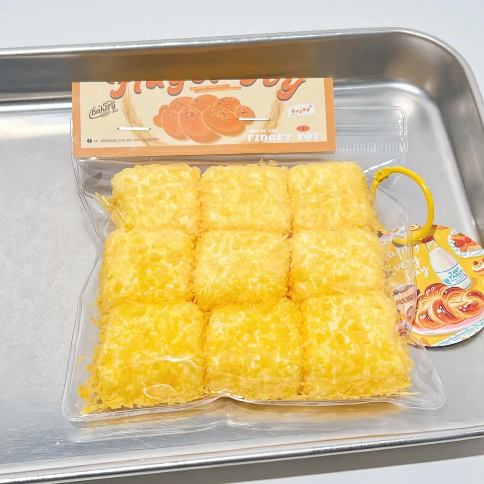 【Buy 3 Get 1 Free】Fried Mini Cubes taba squishy Food-Grade Silicone Slow-Rising Rebound Squishy Fidget Toys for Stress Relief - Soft Squeeze Toys with Thick Creamy Slime Texture, Handmade Non-Toxic Sensory Toys Rubber