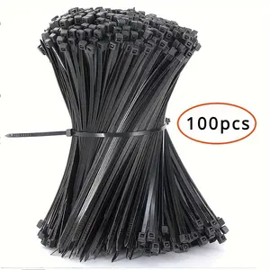 100pcs Cable Zip Ties, Tensile Strength, Self-Locking Nylon Tie Wraps, for Indoor & Outdoor Use