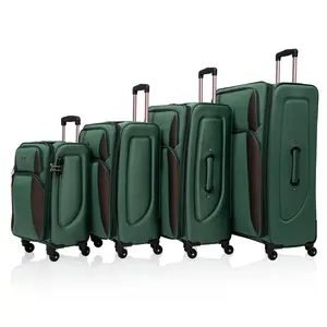 SoftshellLuggage Expandable 4 Piece Set Suitcase Softside Lightweight Luggage Travel Set fathersdaygift