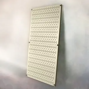 Signature Series Desert Sand Textured Matte Metal Pegboard Panel - Vertical 32in x 16in
