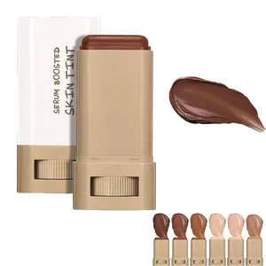Serum Boosted Skin Tint Balm for Black Women, Serum Boosted Hydration Beauty Balm, Solid Tinted Foundation Stick, Moisturizing, Light, Non-Greasy, Natural Finish Makeup ( # 01, standard)