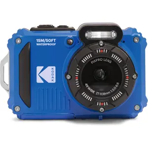 Waterproof Digital Camera, 16MP with 4X Optical Zoom, Shockproof, Dustproof, 1080p Video, Wi-Fi, Blue
