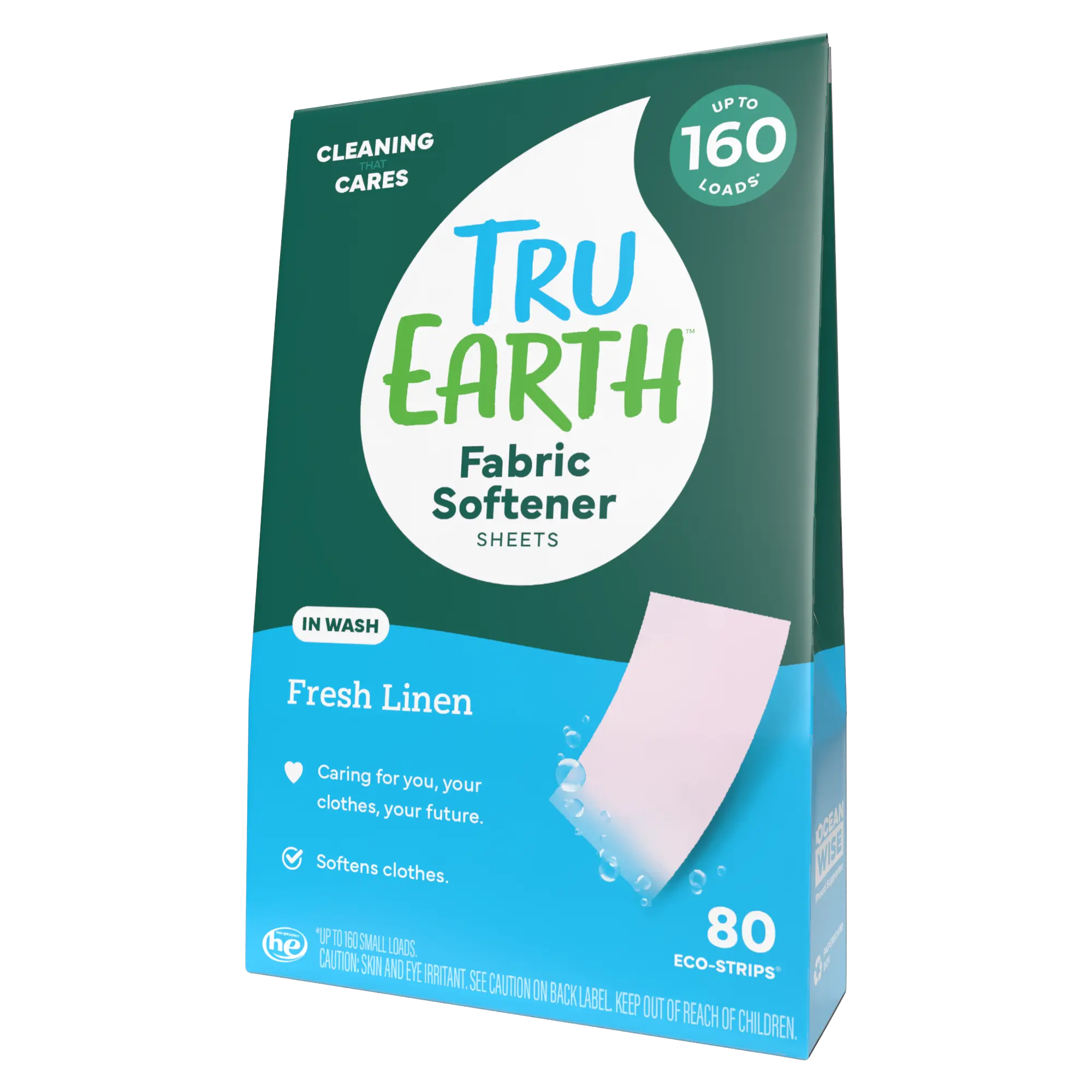 Fabric Softener Sheets – Tru Earth | Gentle, Pre-Measured, No Mess | Fresh Linen Scent