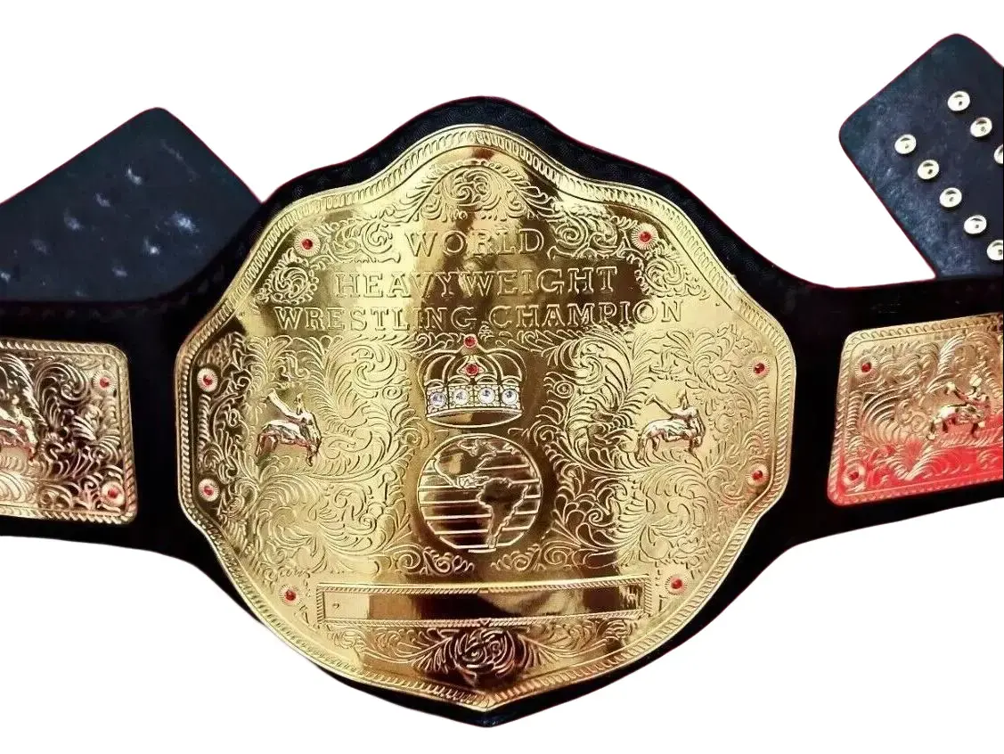 Big Gold World Heavyweight Championship Replica Tittle Belt Adult 2mm Brass
