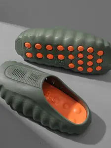 2026 Particles Massage Closed-Toe Slippers, Couples' Comfortable Soft Outdoor Sports Shoes, Men's Open-Toe Holes Slippers