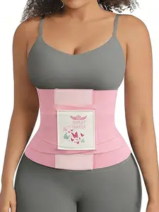 1 Count Women's Maker Butterfly Print Waist Cincher, Elastic Shapewear Waist Trainer With Adjustable Wrap Design, Breathable & Skin Friendly Compression Belt, Perfect For Gym, Workouts, Sports & Everyday Activities