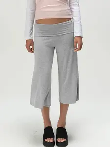 New Drapey Wide Leg Seven-Quarter Pants Low Waist Basic Casual Trousers, Stylish Comfortable Women's Fashion Bottoms Casual Loose