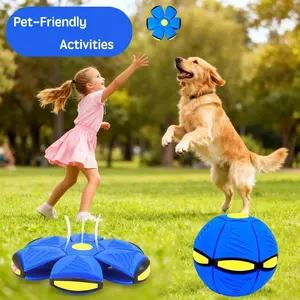 Ultimate Dog & Kid Toy - Durable Flying Saucer Ball Doubles as Pet Frisbee and Child's Catch Game, Promotes Playtime Bonding, Indoors or Outdoors