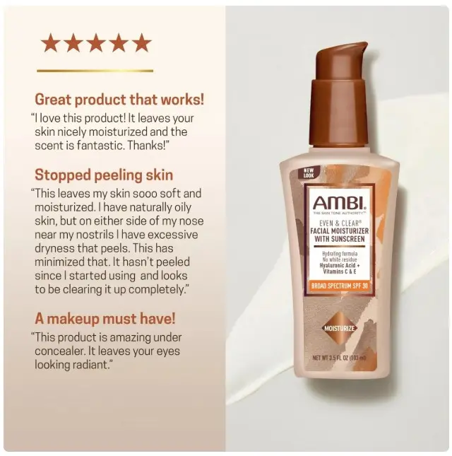 Ambi Skin Care Even & Clear Daily Moisturizer SPF 30-3 oz