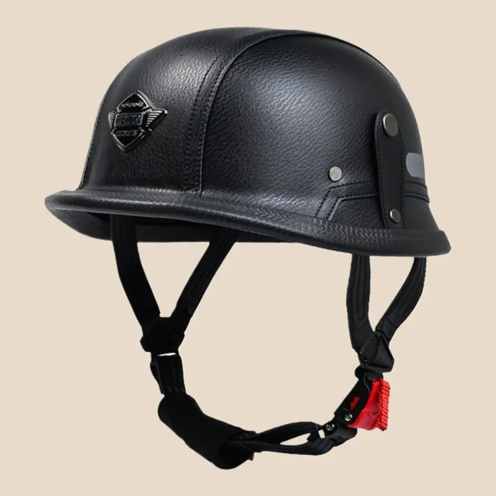 German-Style Steel Helmet Inspired Summer Bobber Helmet Unisex Lightweight Motorcycle Half Helmet