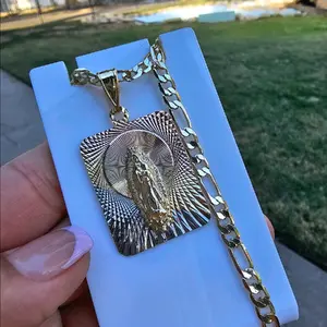 square san juditas or virgencita Necklace pendant