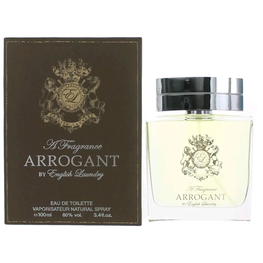 Men's Arrogant by English Laundry 3.4 oz EDT Spray - Aromatic Classic Blend Fragrance with Amber, Cedarwood, Lavender, Musk for a Fresh Aroma