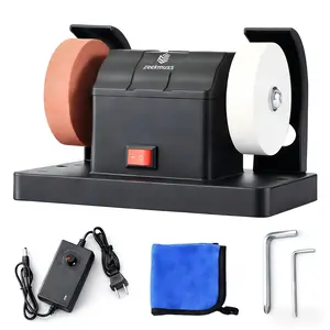 Zeekmuss Dual-wheel Electric Benchtop Sander & Belt Sander Combined Multi-functional Polishing Machine With Adjustable Speed For Metal & Wood Polishing