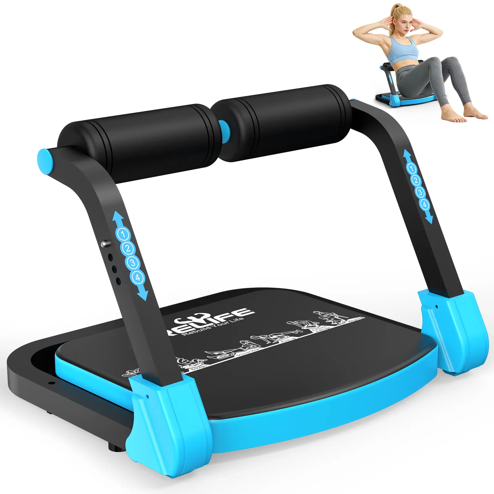 Foldable Ab Crunch Machine for Home Gym, Core Strength Exercise Equipment with 3-Level Adjustable Resistance, Heavy-Duty Steel Frame, 330LB Capacity, No Assembly, Abs, Workouts For Flat Tummy, At Home Gym Equipment, Home Workout tiktokshopbacktoschool