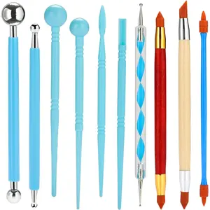 Polymer Clay Tools Set Including Modeling Dotting Tools, Silicone Sculpting Tool, Air Dry Clay Kit for Painting Embossing Scoring, Ideal for Clay Modeling and Nail Art DIY