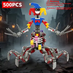 New Popular Horror Game Creepy Spider Clown Monster Figures Building Block Sets Bricks Kit, Clown Monster Funtime Series Monster Toys for Fans，Ideal Birthday Gift
