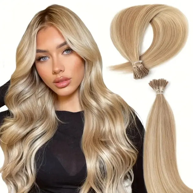 Women's 100% Real Hair I-Tip Extensions - Straight, 12-28in, 50g/30 Packs, Natural Looking, Instant Length, Seamless Blend, Ideal for Daily Use, Natural Looking Hair, Real Hair Extensions