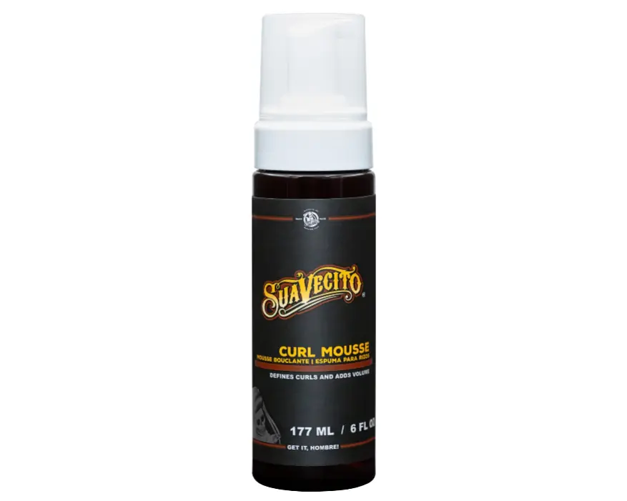 Suavecito Curl Mousse – Lightweight Volumizing Mousse for Men | Flexible Hold, Frizz Control & Natural Finish | Water-Based, Alcohol-Free Formula