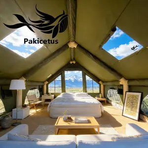 Inflatable Camping Tent for 4-8 People Quick Setup Blow-Up Tent 4-Season Versatile Waterproof Portable Outdoor Tent with Stove Jack