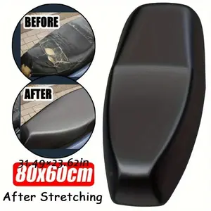 Waterproof, Dustproof, Rainproof, Sunscreen Motorcycle Seat Covers - Faux Leather, Retractable Design for Scooters and Bicycles, Bicycle Seat Covers | Modern Motorcycle Seats | Retractable Materials, Motorcycle Accessories