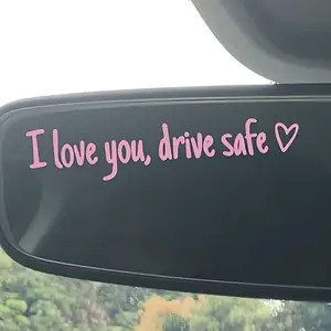 【BUY 1 GET 1】5PACK I Love You Drive Safe Decal Simple Design for Safe Driving 11x2cm Windshield Sticker for Drivers & Car Enthusiasts Vehicle Exterior Decoration