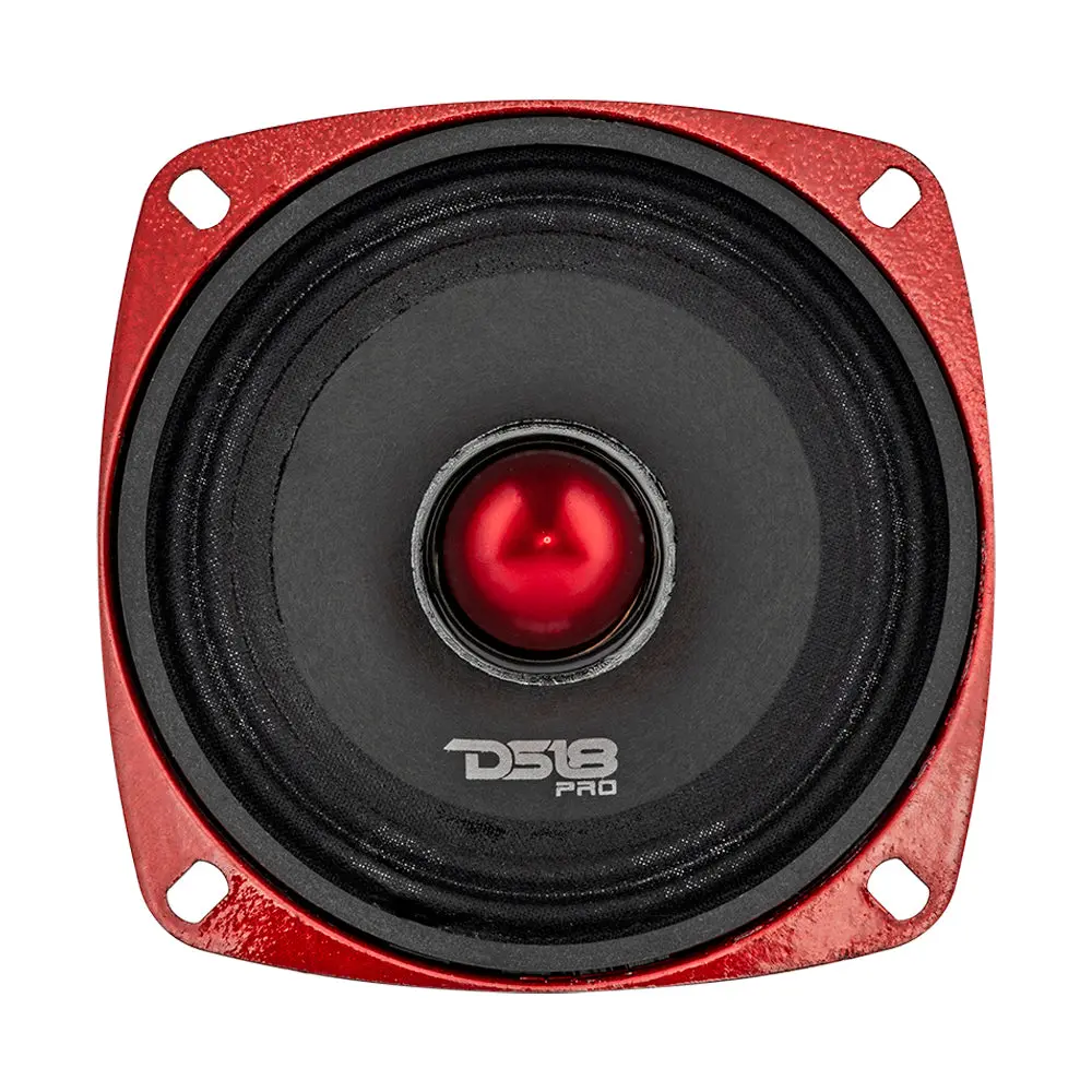 DS18 DS-PRO-X4.4BMSL 4-Inch Shallow Mount Mid-Range Bullet Loudspeaker - 200W, 4-Ohm, High Sensitivity, Crystal Sound for Automotive Audio Speakers, Motorcycle & Car Audio Installation