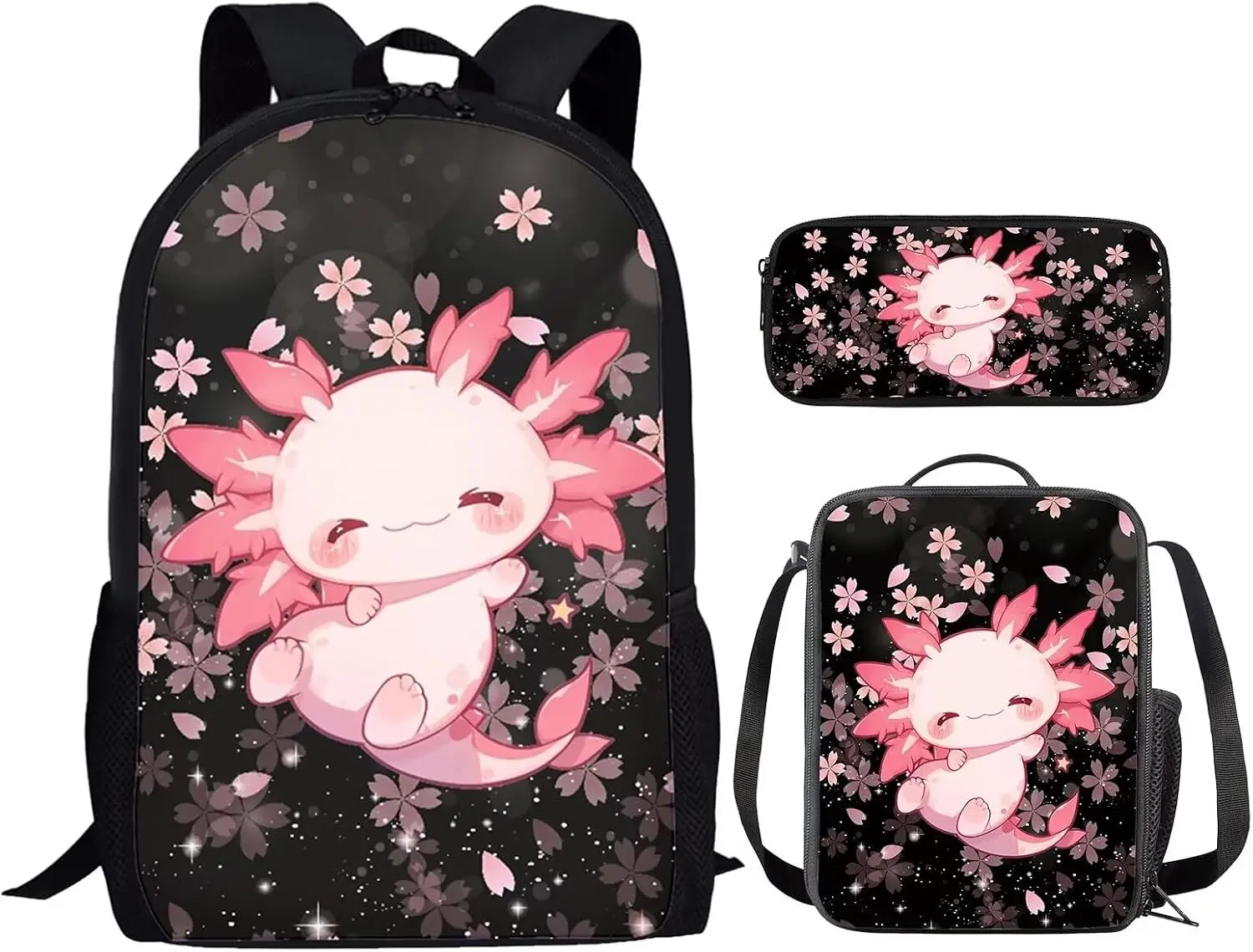 Backpack for Cherry Blossom Bag with Lunch Box Pencil Case Teen Schoolbag Set Elementary School Backpacks Kindergarten Preschool Back Pack
