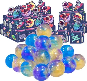 24 Pack Valentine’s Day Slime Gifts for Kids – Galaxy Stress Relief Slime with Greeting Cards, Classroom Exchange Party Favors for Boys & Girls, Valentine Gift Set
