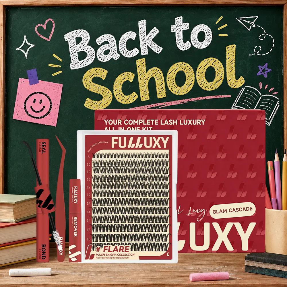 Flare | Fulluxy Plush Enigma Collection DIY False Eyelashes for Bold Dramatic Look Unstoppable You've Been Waiting For | Lashes with Ultra-Dense, Waterproof, Long-Lasting Lashes | Flora Flaunt Aurora Same Style | Beginner-Friendly DIY Lashes